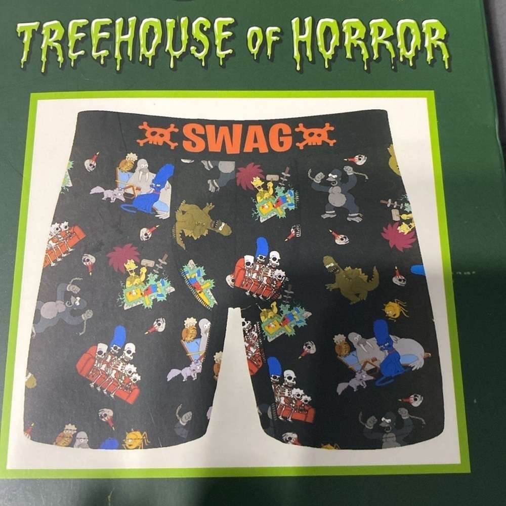 The Simpson’s Treehouse of Horror boxer brief. Size medium.